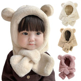 Winter Baby Hat One-Piece Faux Fur Kids Hat