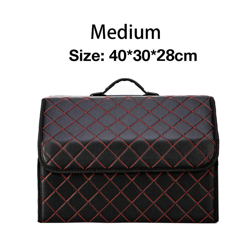 Car Storage Boxes Folding Auto Organizer Box PU
