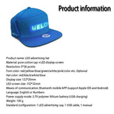 Unisex Baseball Cap USB Rechargeable Bluetooth APP Programmable