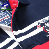 TACE&SHARK Brand Shark Embroidery Long Sleeve Polo Tops