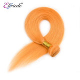 Elfriede #Orange Straight Colored Hair Bundles with Frontal