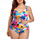 One Piece Floral Printed Women Plus Size Swimsuits