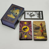 Fancy Design Gold Foil Tarot Cards Mysterious Witch