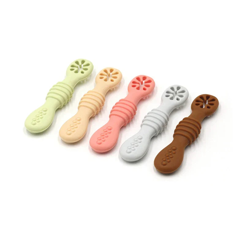 BPA Free Baby Pre-Spoon Set Silicone Self Feeding