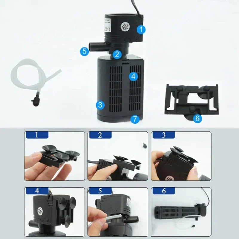 New Aquarium Filter Pump For Fish Tank Internal