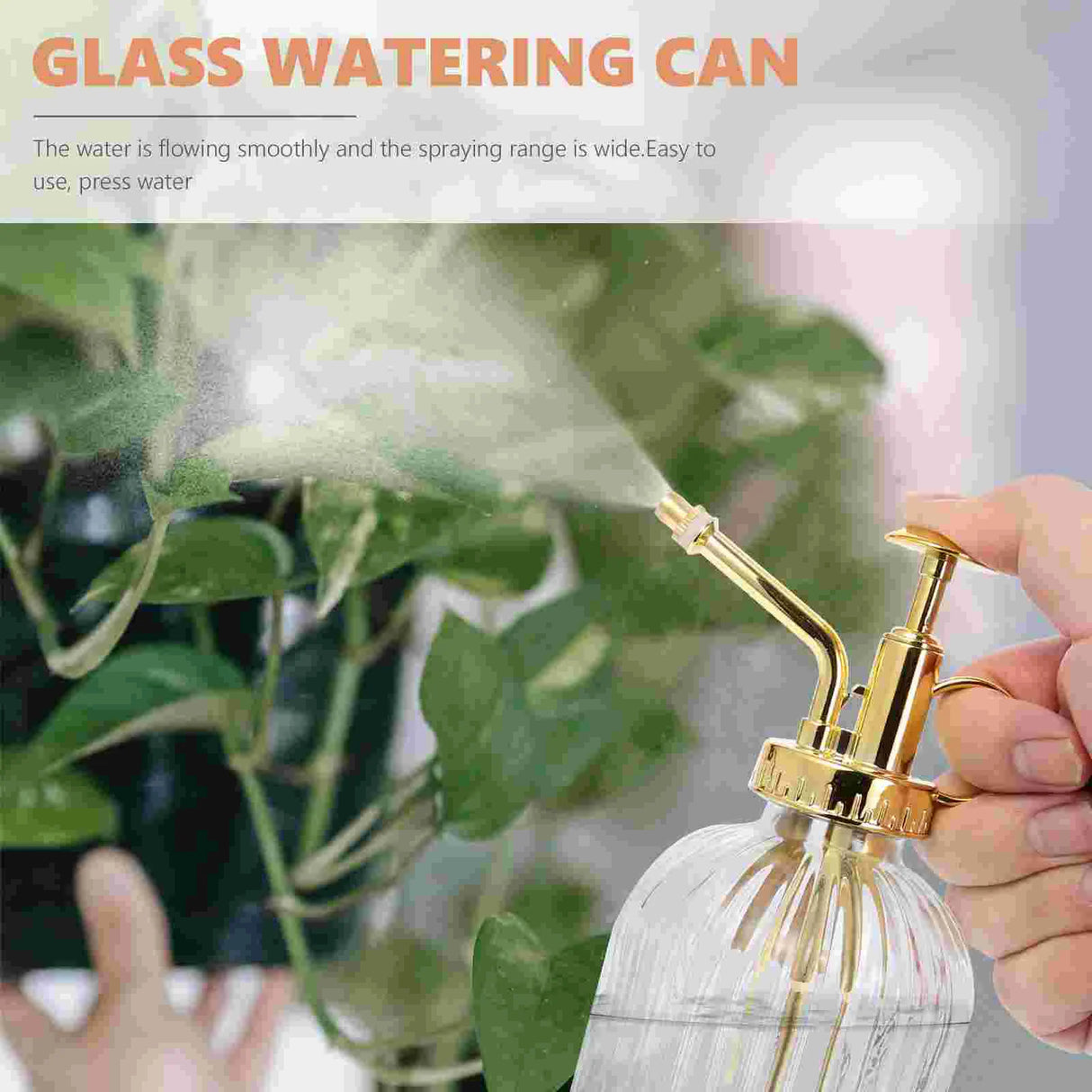 Watering Bottle Can Spray Glass Water Plant Flower