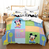 Disney Mickey Minnie Mouse Cartoon Bedding Set Lovely