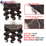Body Wave Bundles Human Hair With Frontal 13x4