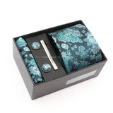 Gracefully Polyester Tie Set With Box Red Floral