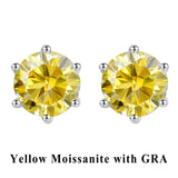 D VVS1 Moissanite Stud Earrings For Women 925