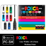 UNI Posca Markers marcadores PC-1/3/5M Acrylic Permanent Graffiti