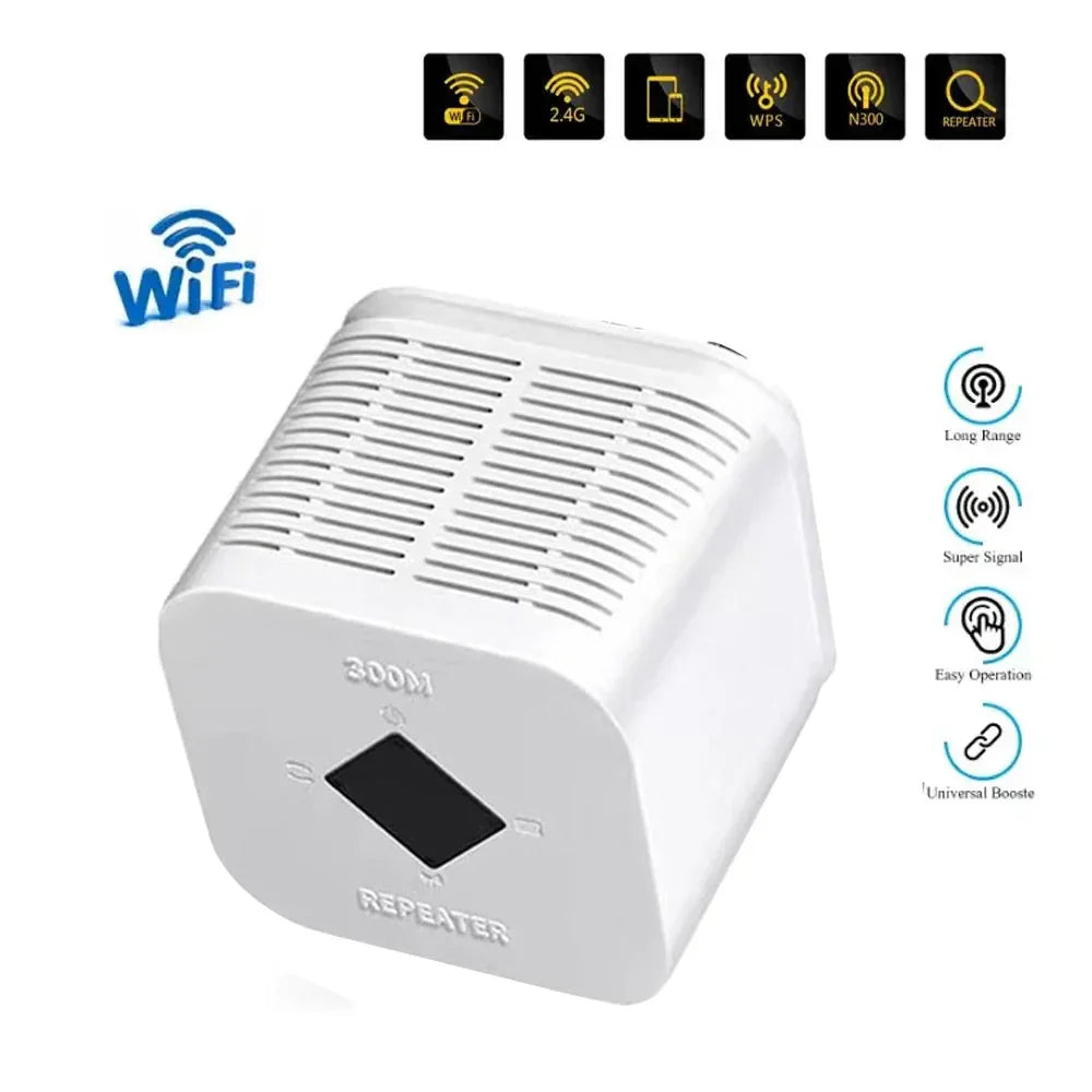 Wireless WiFi Repeater 300Mbps WiFi Extender Amplifier Booster