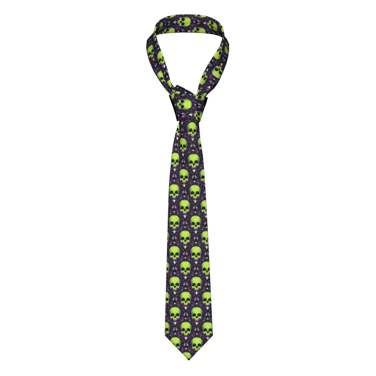 Mens Tie Classic Skinny Haloween Scary Skull Neckties