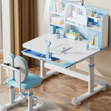 Kids Study Desk and Chair Set, Height Adjustable
