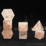 7pcsset Polyhedral Gemstone DnD Dice Set for Tabletop