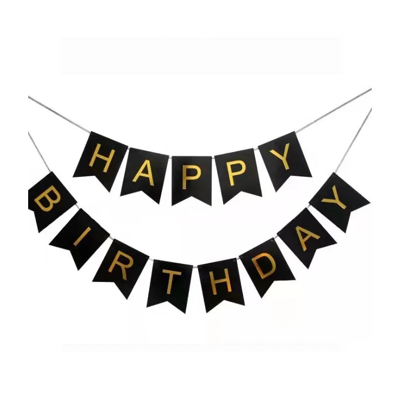 Stamping black polka dots disposable birthday party tableware