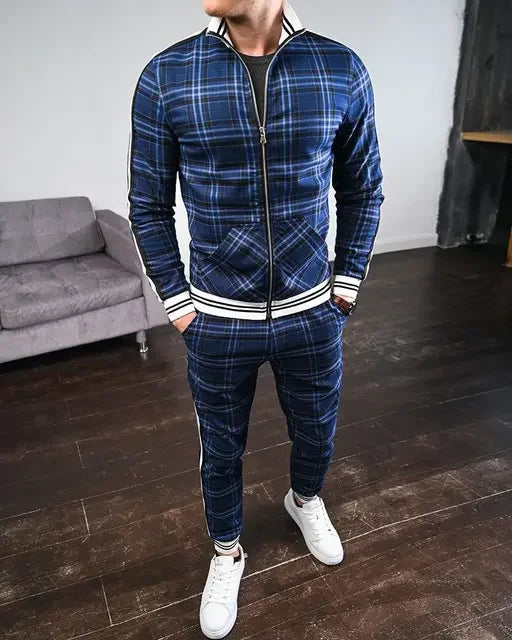 New Gentlemen Tracksuit Set Jackets Sets Men zipper