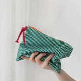 1PCS Puffy Quilted Makeup Bag Large Capacity Travel