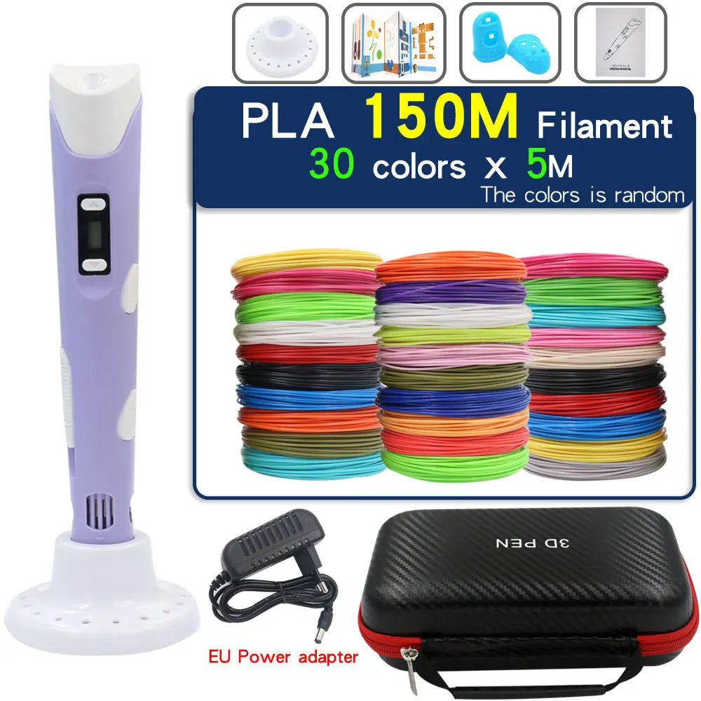 Creative 3D Printing Pen for Kids - LCD