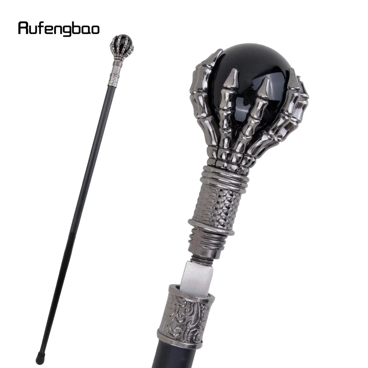 Colorful Glass Ball Single Joint Walking Stick with