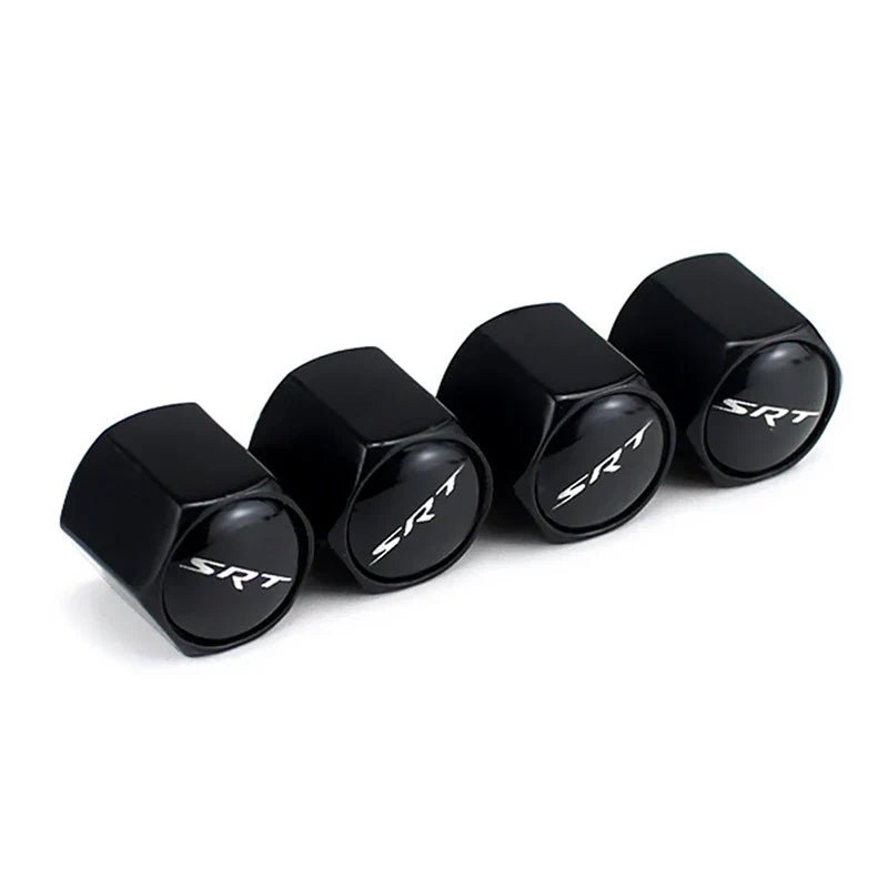 4PC Tire Valve Caps Zinc Alloy Hexagon SRT