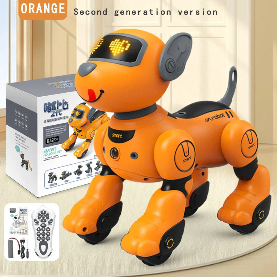 Programming Remote Control Dog Robots Toys Kids Girls