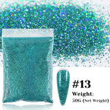 50g Holographic Glitter Powder Resin Art Glitter Laser