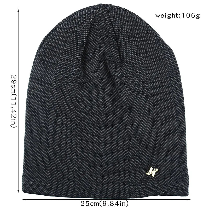 Winter Thick Warm Plush Baggy Beanies Hat For