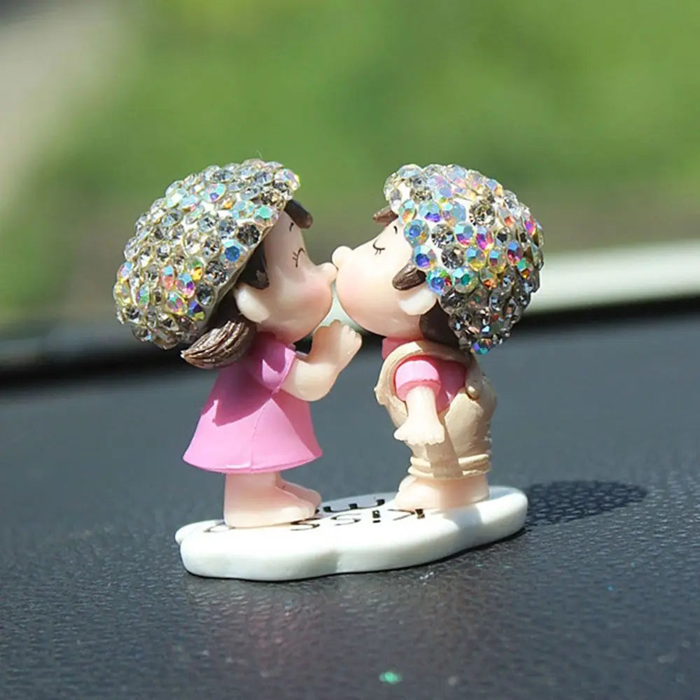 Car Decoration Cartoon Cute Couples Action Figure Figurines