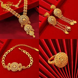 XUHUANG African Big Luxury 4PCS Dubai Gold Color