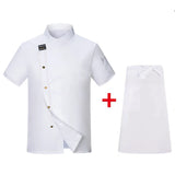 Chef Jacket Men Short Sleeve Kitchen Cook Shirts