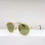 Classical High Street Round Gold Sunglasses 2024 Trend