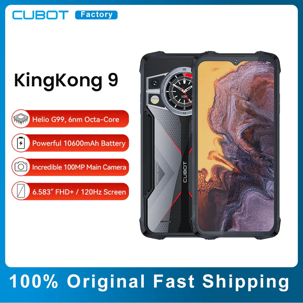 Cubot KingKong 9 Rugged Smartphone 6.583"Screen 120Hz 100MP+32MP