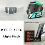 KYT TT COURSE Motorcycle Helmet Visor Lens Full Face Helmet Casco Moto Accessories Windshield Anti-UV KYT Capacete TTC VESC-8