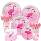 Flamingo Tableware for Birthday Decoration,Knife,Fork and Spoon,Dinner Set,Disposable