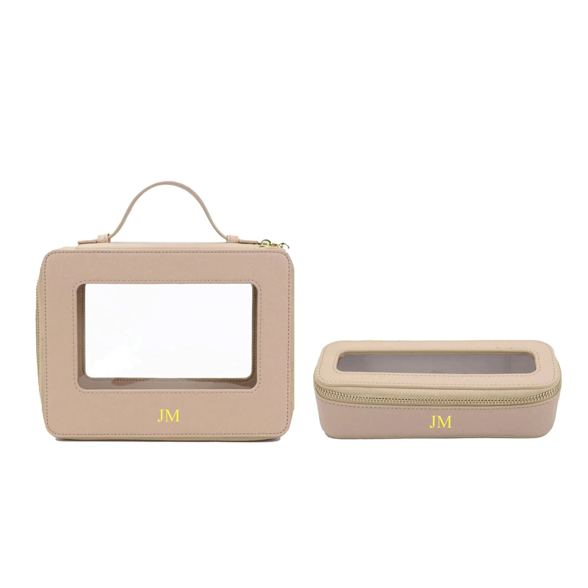 Custom Genuine Leather Travel Cosmetic Bag Set Colorful
