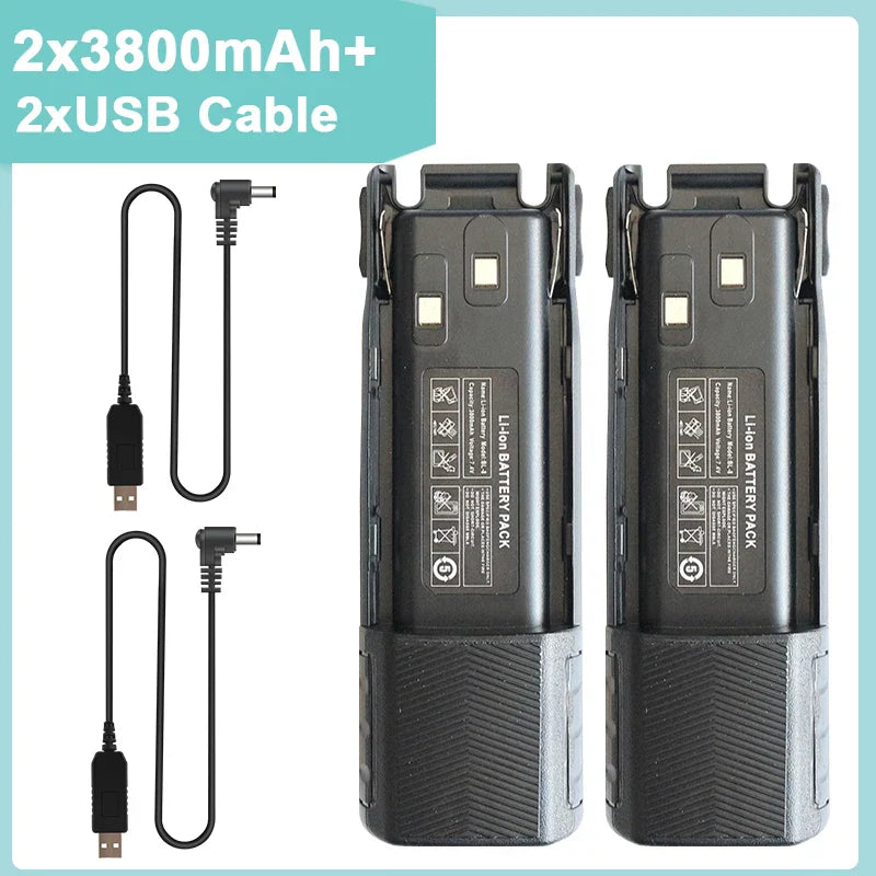 Baofeng UV-82 Battery 2800/3800/4200 mAh Enlarge for Walkie