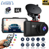 KQQ 4K Dash Camera for Car Ront and