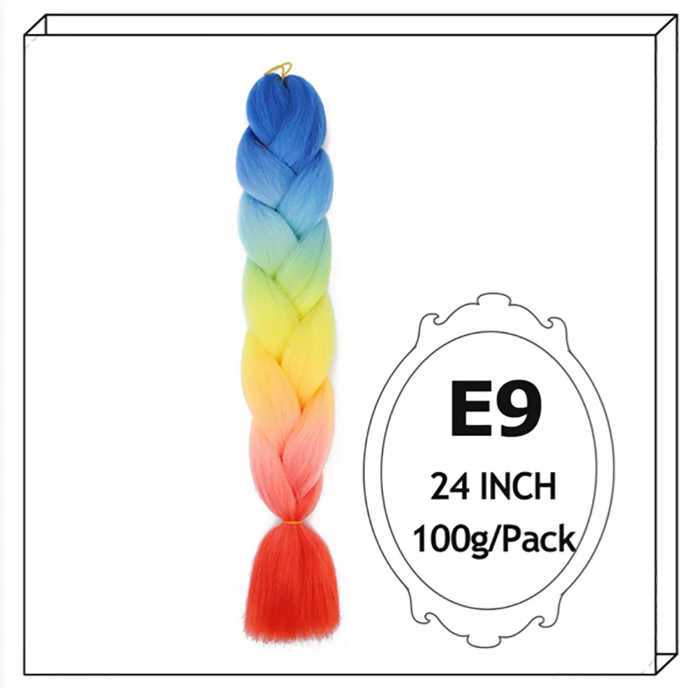 24Inch Synthetic Long Jumbo Ombre Braiding Hair For