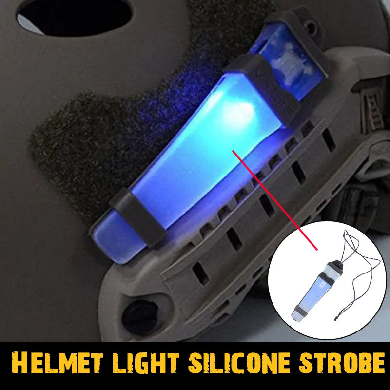 Tactical Helmet Light Silicone Strobe Light Waterproof Portable