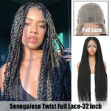 X-TRESS Full Lace Braided Wigs Faux Locs Synthetic