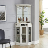 Stone Grey Corner Bar Unit 73"