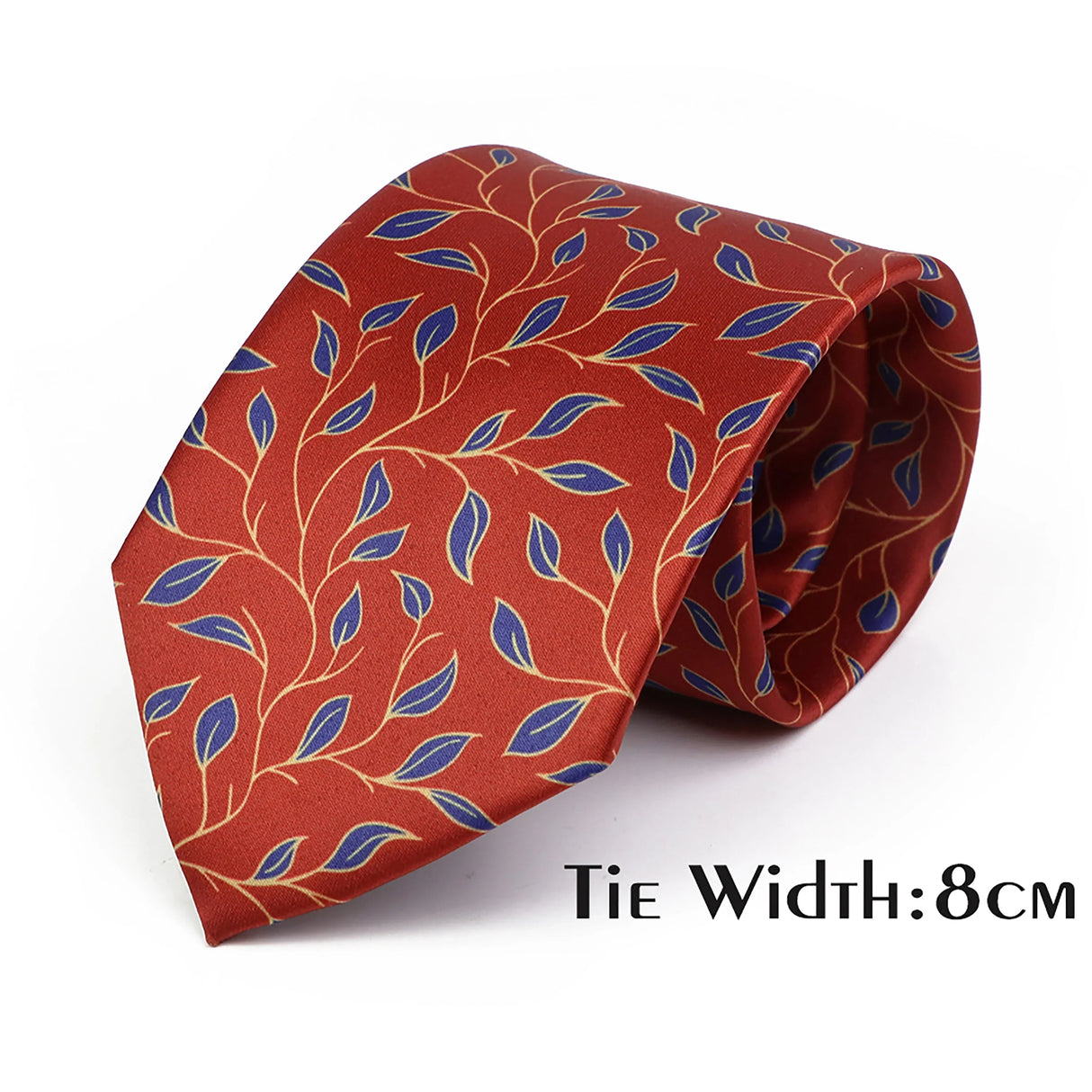 Vintage Floral Geometric Print Necktie Unique Style Mens