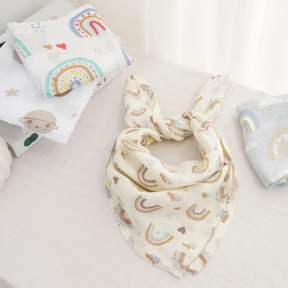 Bamboo Cotton Burp Cloth 60x60cm Soft Baby Drool