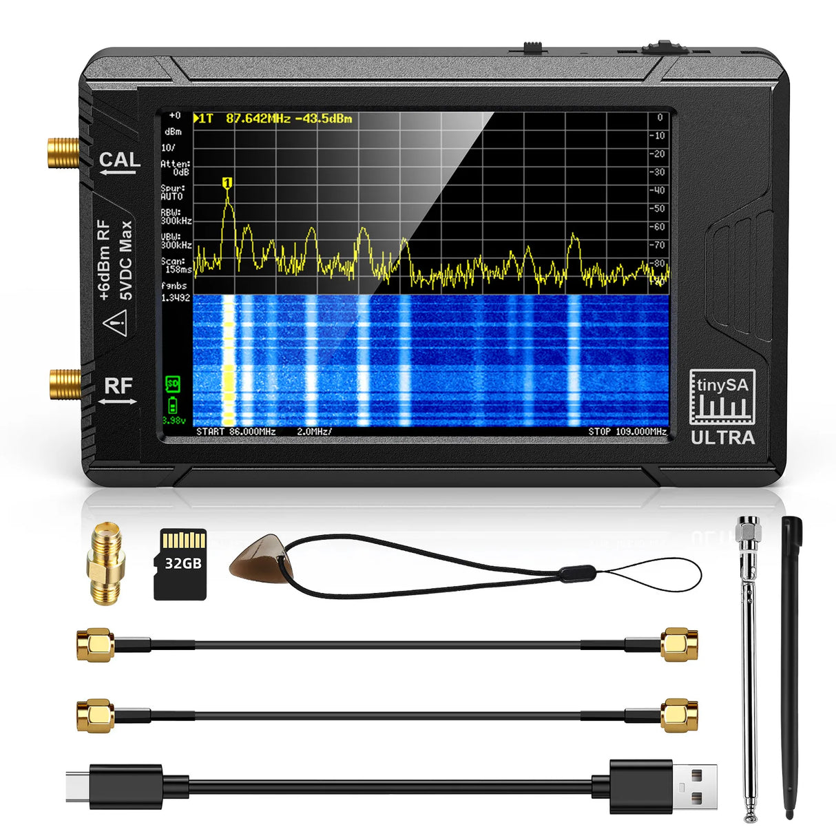 New Tiny Spectrum Analyzer TinySA ULTRA 4" Display