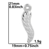 5pcs Stainless Steel Chili Charms Pendant For Jewelry