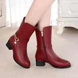 Midtube Boots Women's Winter Ankle Boots Female Students