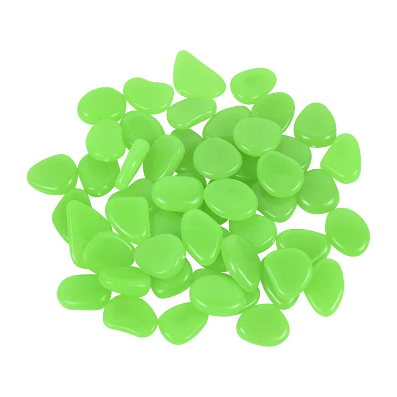 50Pcs 2cm Luminous Stones Garden Pebbles Glow In