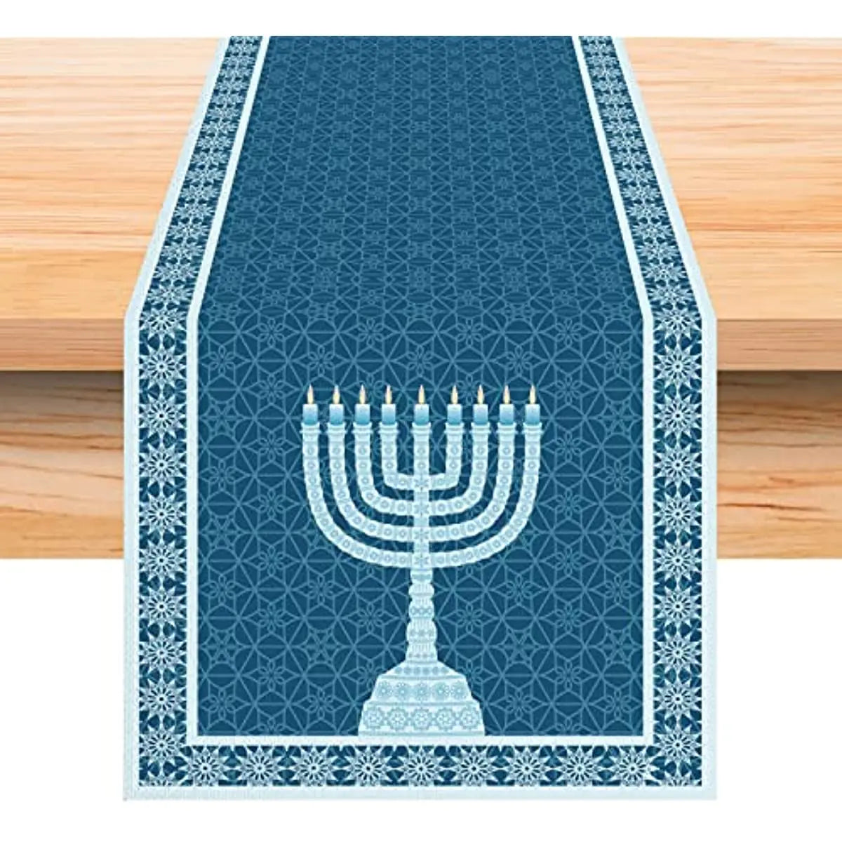 Jewish Menorah Hanukkah Holiday Kitchen Dining Table Decoration