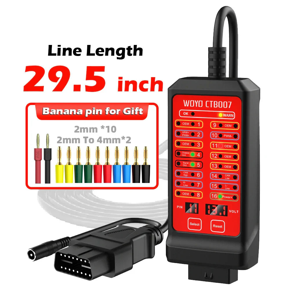 WOYO 12V 24V Car OBD Breakout Box 16